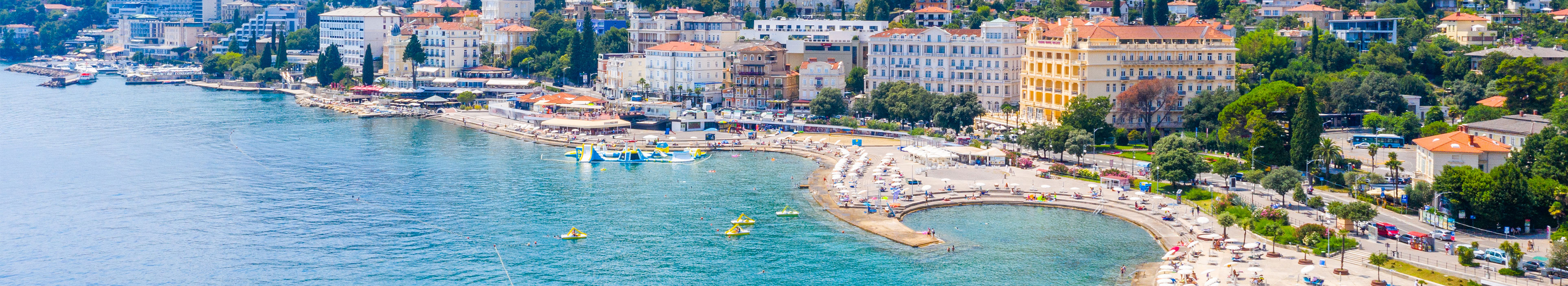 Blick auf Opatija in Kroatien.