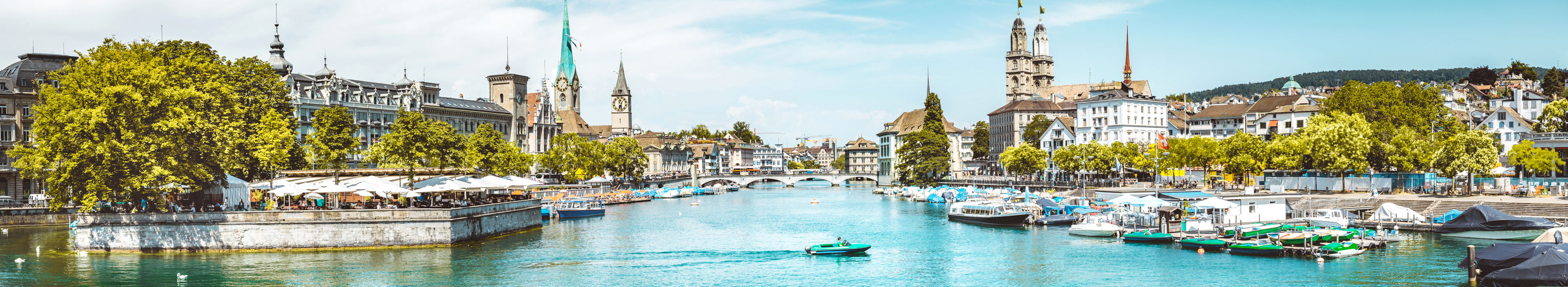 Fluss Limmat in Zürich in der Schweiz 