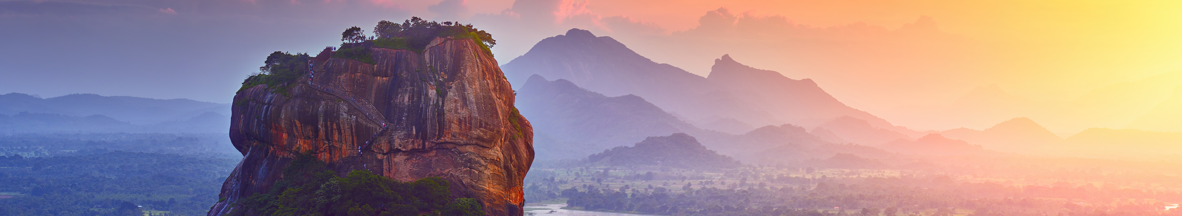 Der Sigiriya  Felsen in Sri Lanka.
