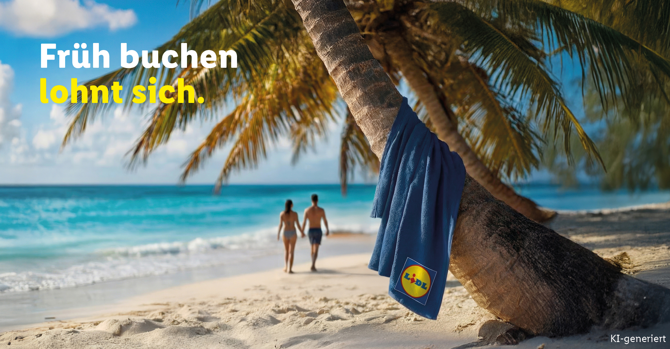 Frühbucher-Angebote Lidl Reisen Deutschland. Beim Klick auf den Banner, wird auf die Frühbucher-Angebote 2026 weitergeleitet.